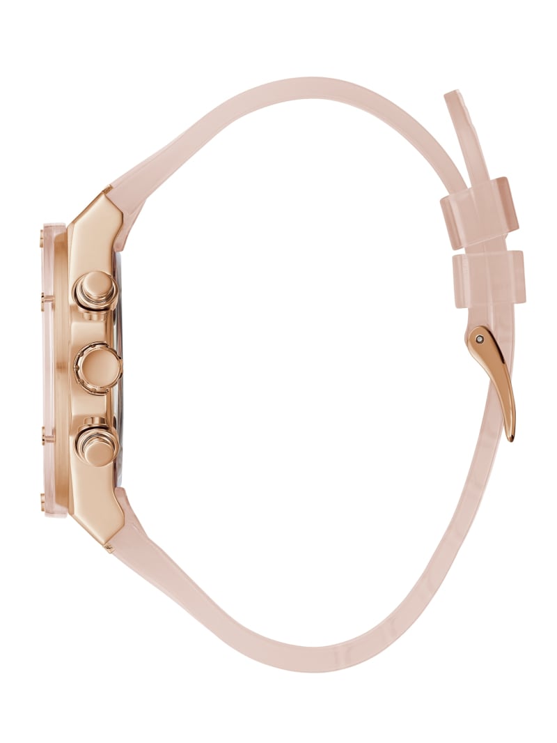 Zegarek Damskie Guess Pink Transparent Wielofunkcyjny Różowe | 2195307-DY