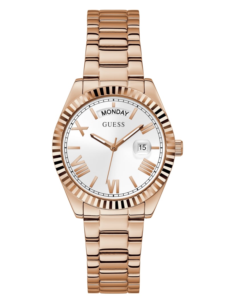 Zegarek Damskie Guess Rose Gold-Tone Analog Różowe Złote | 1670942-DQ