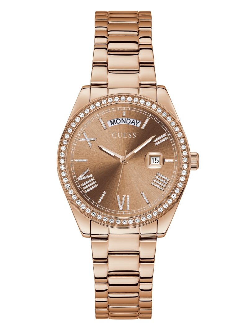 Zegarek Damskie Guess Rose Gold-Tone Analog Miedź | 9364208-QX