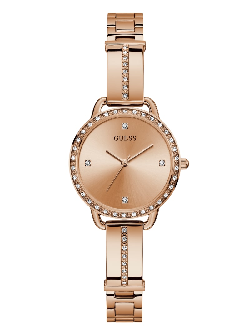 Zegarek Damskie Guess Rose Gold-Tone Crystal Analog Miedź | 3069758-PF