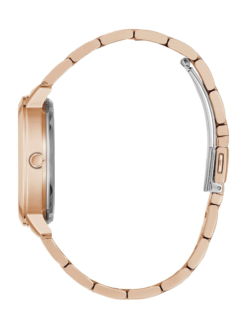 Zegarek Damskie Guess Rose Gold-Tone Quattro G Clear Analog Różowe Złote | 9764510-YN