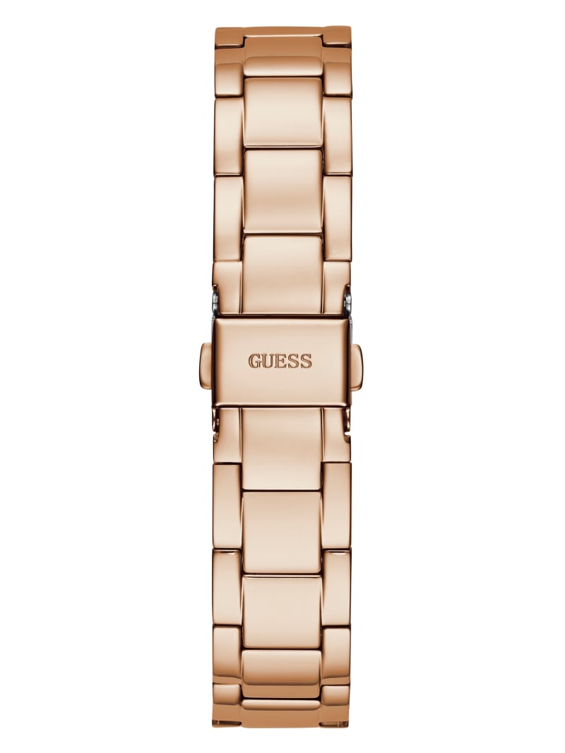 Zegarek Damskie Guess Rose Gold-Tone Quattro G Clear Analog Różowe Złote | 9764510-YN