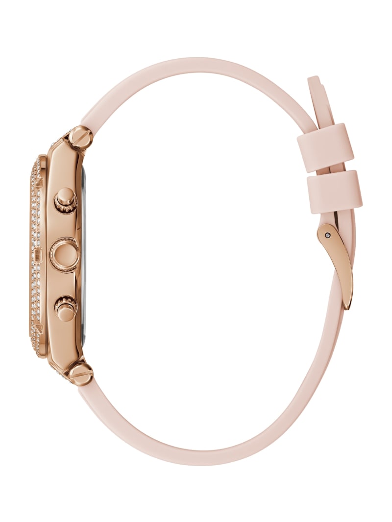 Zegarek Damskie Guess Rose Gold-Tone and Pink Silikon Wielofunkcyjny Różowe | 1394027-ZR