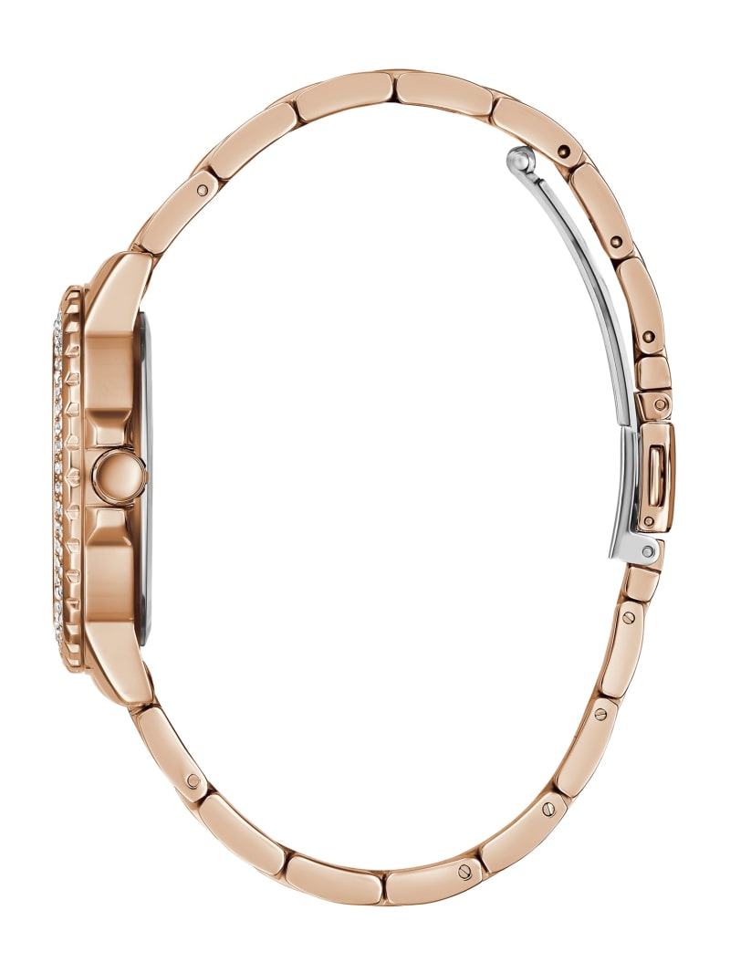 Zegarek Damskie Guess Rose Gold-Tone and Rhinestone Wielofunkcyjny Różowe Złote | 1462037-RZ