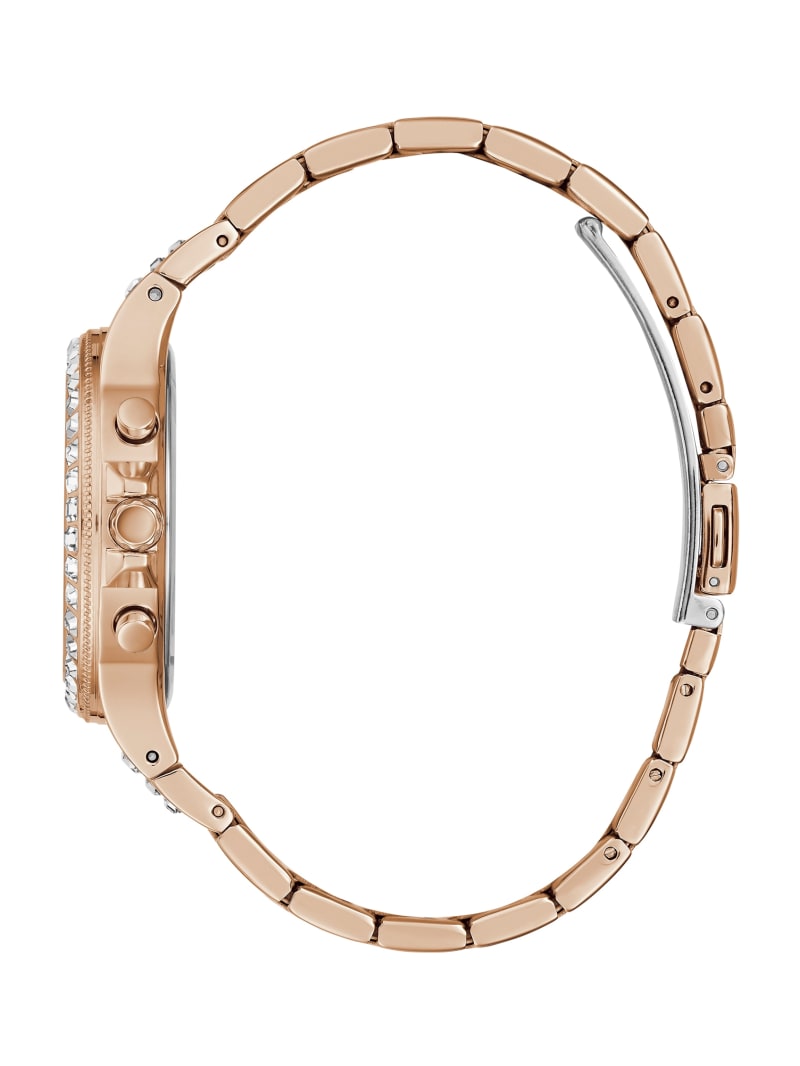 Zegarek Damskie Guess Rose Gold-Tone and Rhinestone Wielofunkcyjny Różowe Złote | 4986135-GC