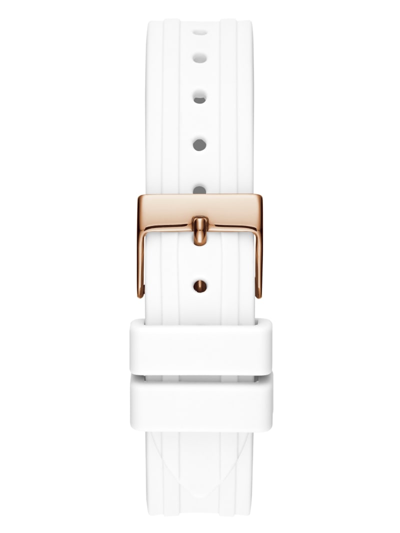 Zegarek Damskie Guess Rose Gold-Tone and White Analog Białe | 7320945-HC