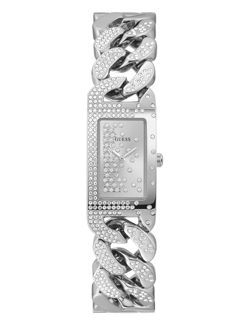 Zegarek Damskie Guess Silver-Tone Analog Srebrne | 1965370-WV