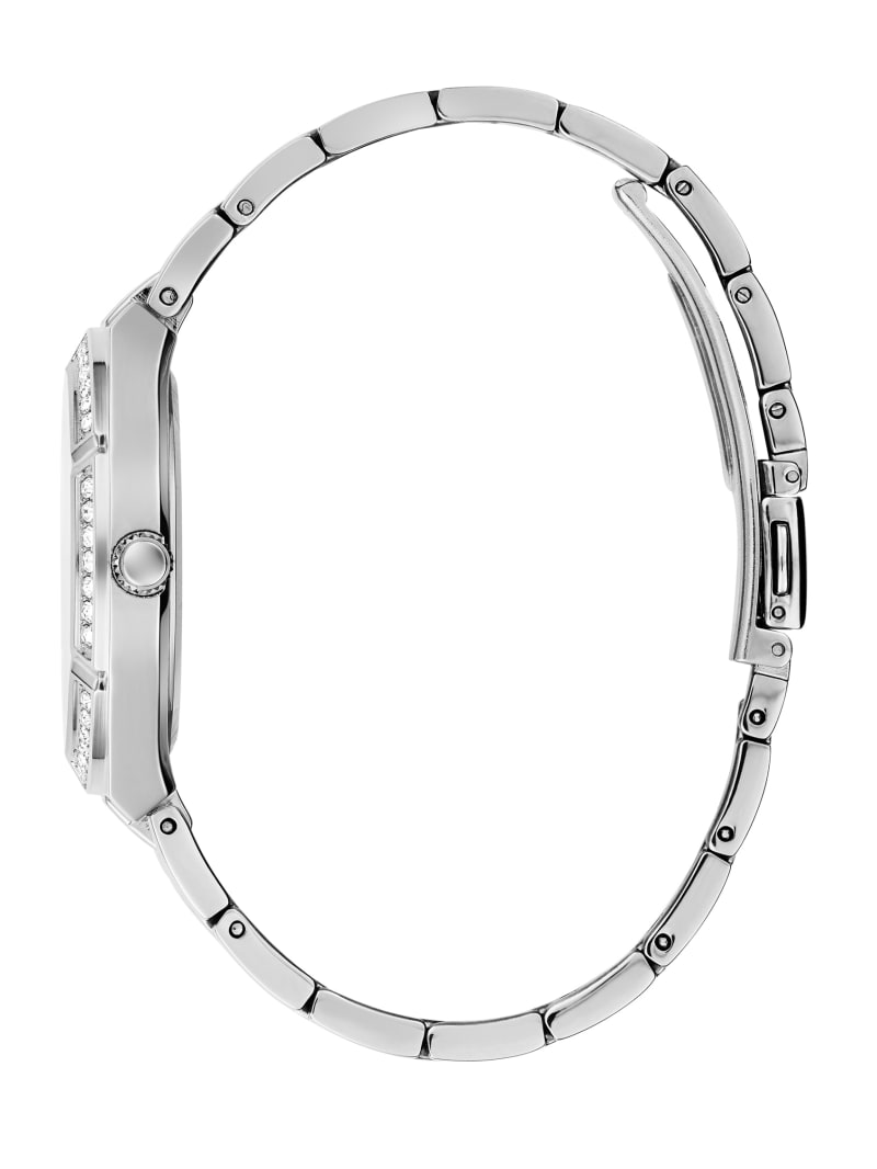 Zegarek Damskie Guess Silver-Tone Analog Srebrne | 3170685-YK