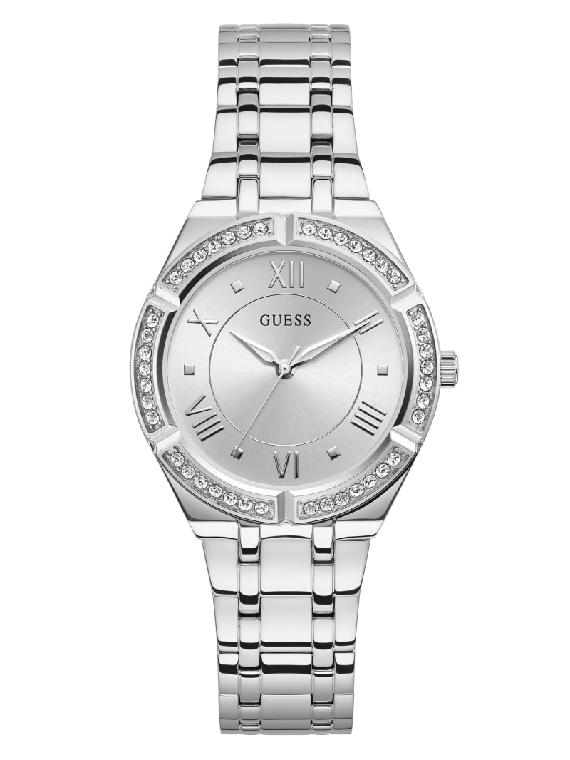 Zegarek Damskie Guess Silver-Tone Analog Srebrne | 3170685-YK