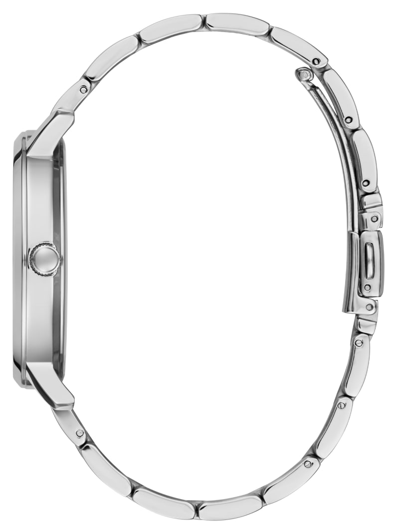 Zegarek Damskie Guess Silver-Tone Diamond Analog Srebrne | 2391487-BM