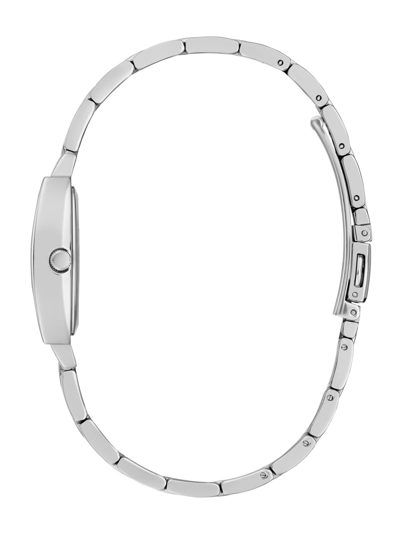 Zegarek Damskie Guess Silver-Tone and Diamond Analog Srebrne | 0362589-ZC