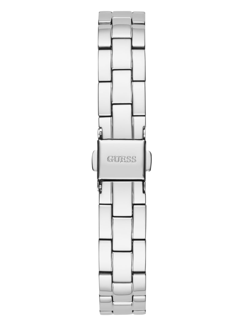 Zegarek Damskie Guess Silver-Tone and Diamond Analog Srebrne | 0362589-ZC