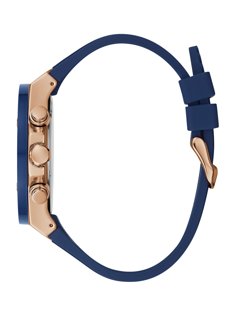 Zegarek Męskie Guess Blue And Rose-Gold Silikon Niebieskie | 5613829-SD