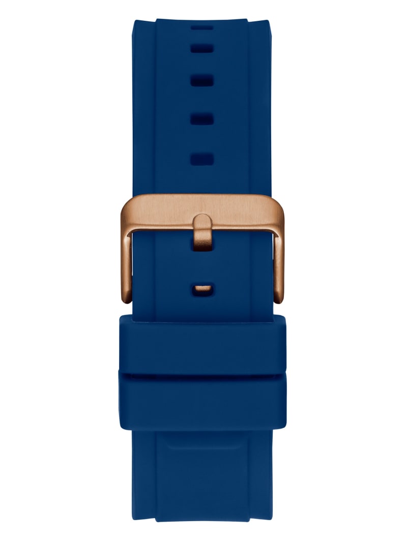 Zegarek Męskie Guess Blue and Rose Gold-Tone Wielofunkcyjny Niebieskie | 6503178-DJ