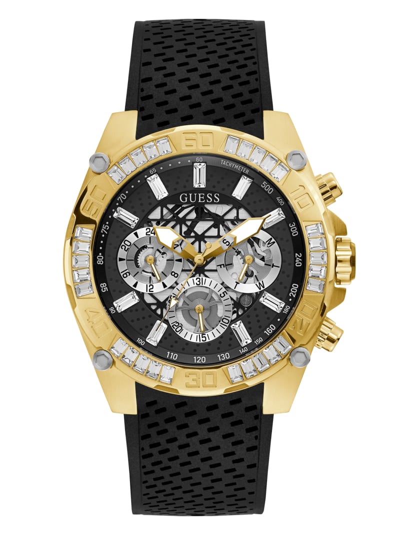 Zegarek Męskie Guess Gold-Tone And Tachymeter Kolorowe | 9671024-JR