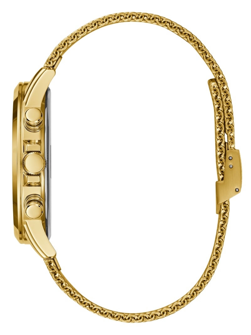 Zegarek Męskie Guess Gold-Tone Mesh Multifunctional Złote | 5912784-RK