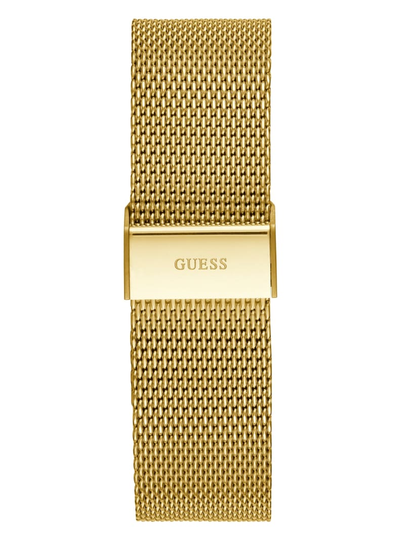 Zegarek Męskie Guess Gold-Tone Mesh Multifunctional Złote | 5912784-RK