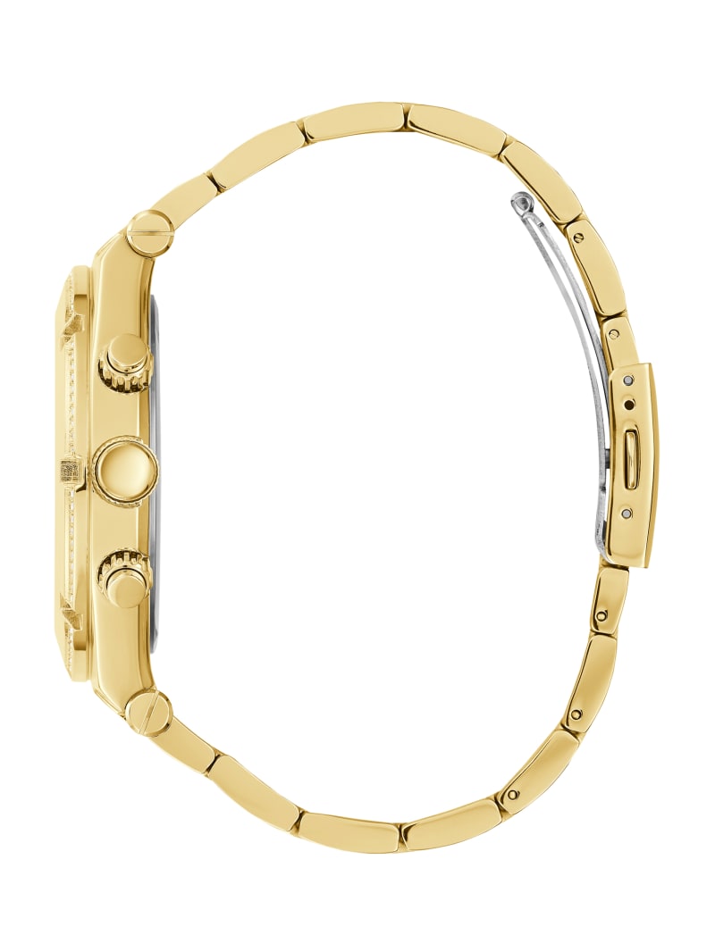 Zegarek Męskie Guess Gold-Tone Rhinestone Wielofunkcyjny Złote | 9421063-ER