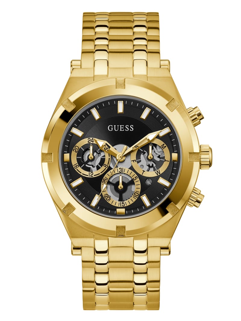 Zegarek Męskie Guess Gold-Tone Wielofunkcyjny Złote | 9127830-AG