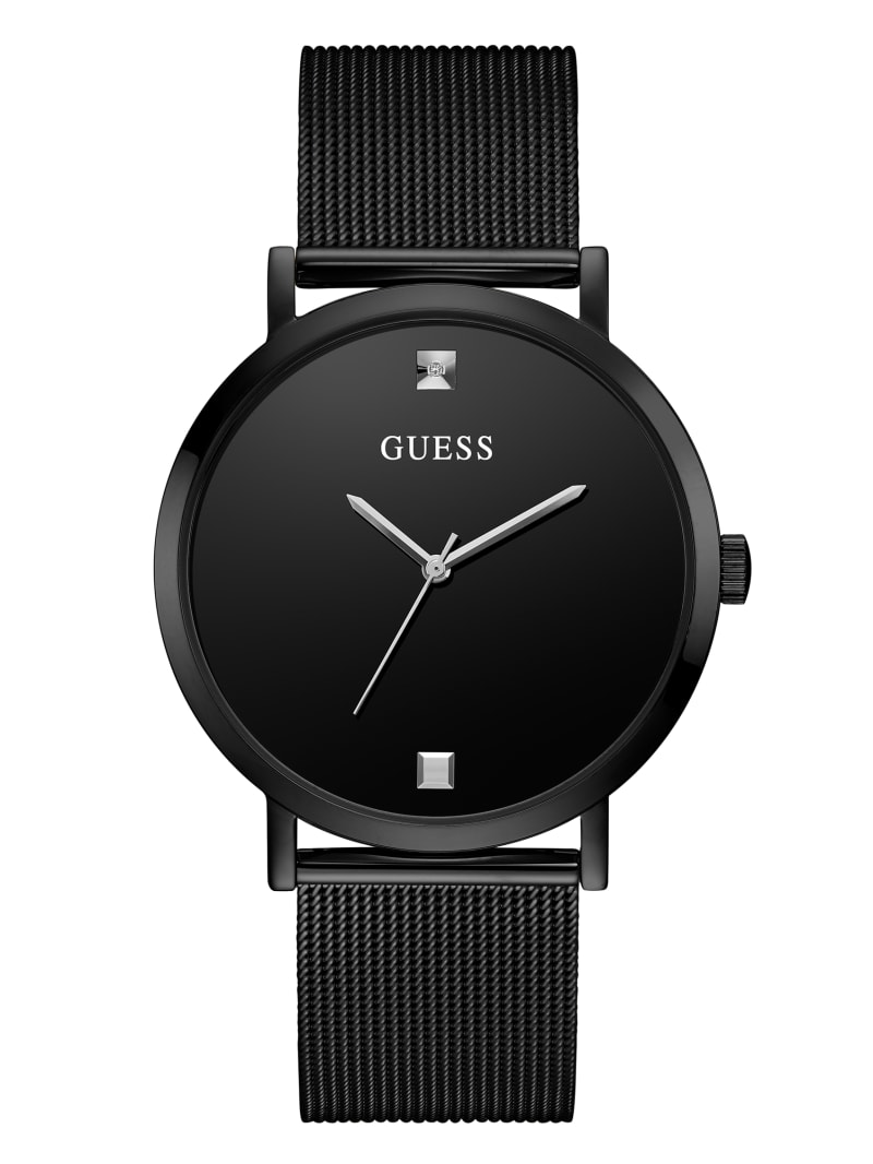 Zegarek Męskie Guess Mesh Diamond Analog Czarne | 0391245-WN