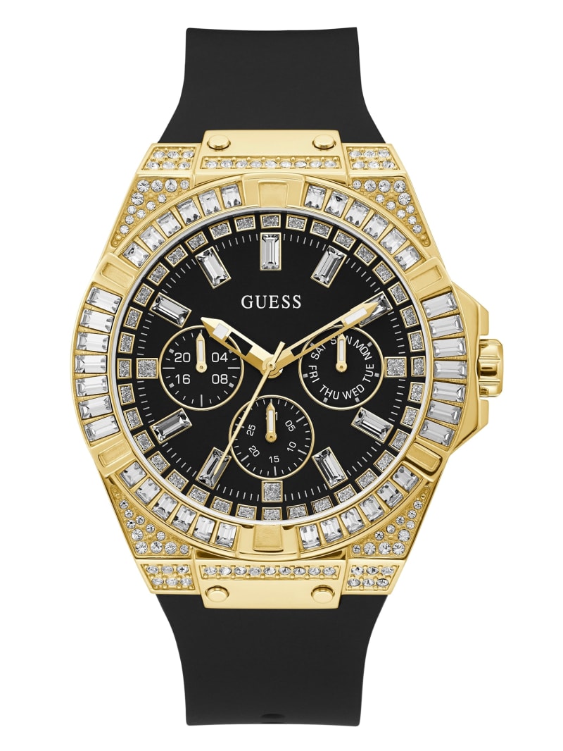 Zegarek Męskie Guess Oversized Gold-Tone Wielofunkcyjny Kolorowe | 5369104-JW