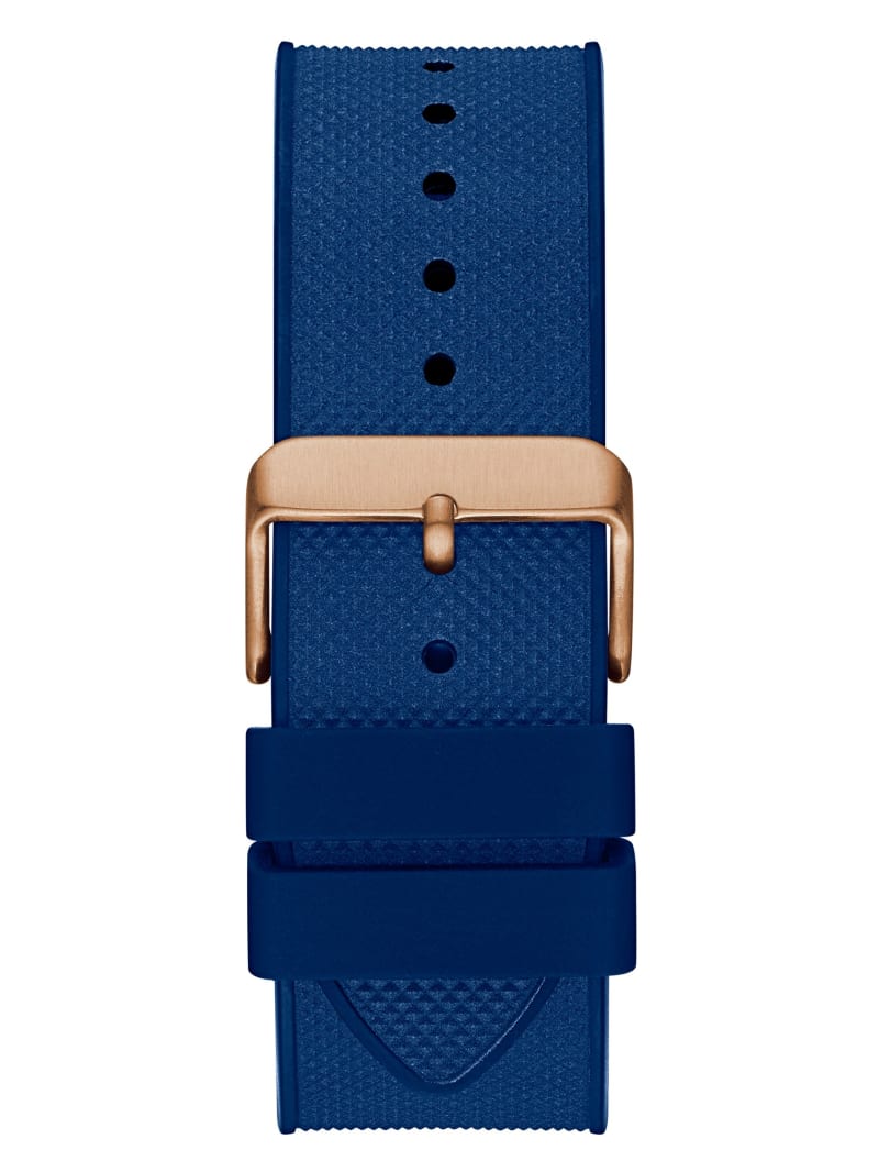 Zegarek Męskie Guess Rose Gold-Tone and Blue Wielofunkcyjny Niebieskie | 3069871-BJ