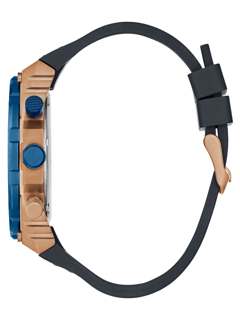 Zegarek Męskie Guess Rose Gold-Tone and Blue Wielofunkcyjny Kolorowe | 5140876-SN