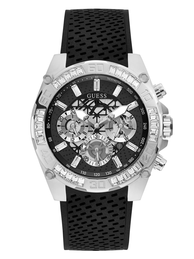 Zegarek Męskie Guess Silver-Tone And Tachymeter Kolorowe | 6835720-NA