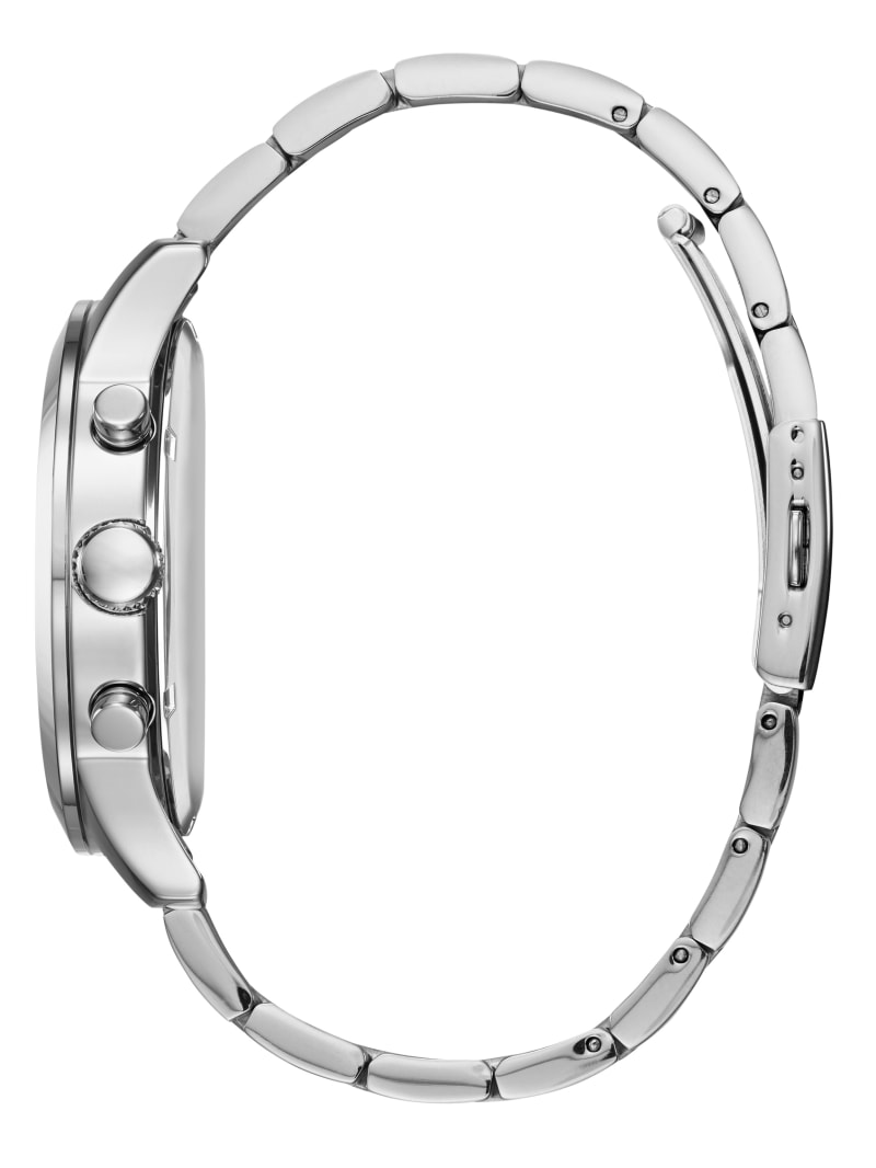 Zegarek Męskie Guess Silver-Tone Klasyczne Srebrne | 1207569-ZE