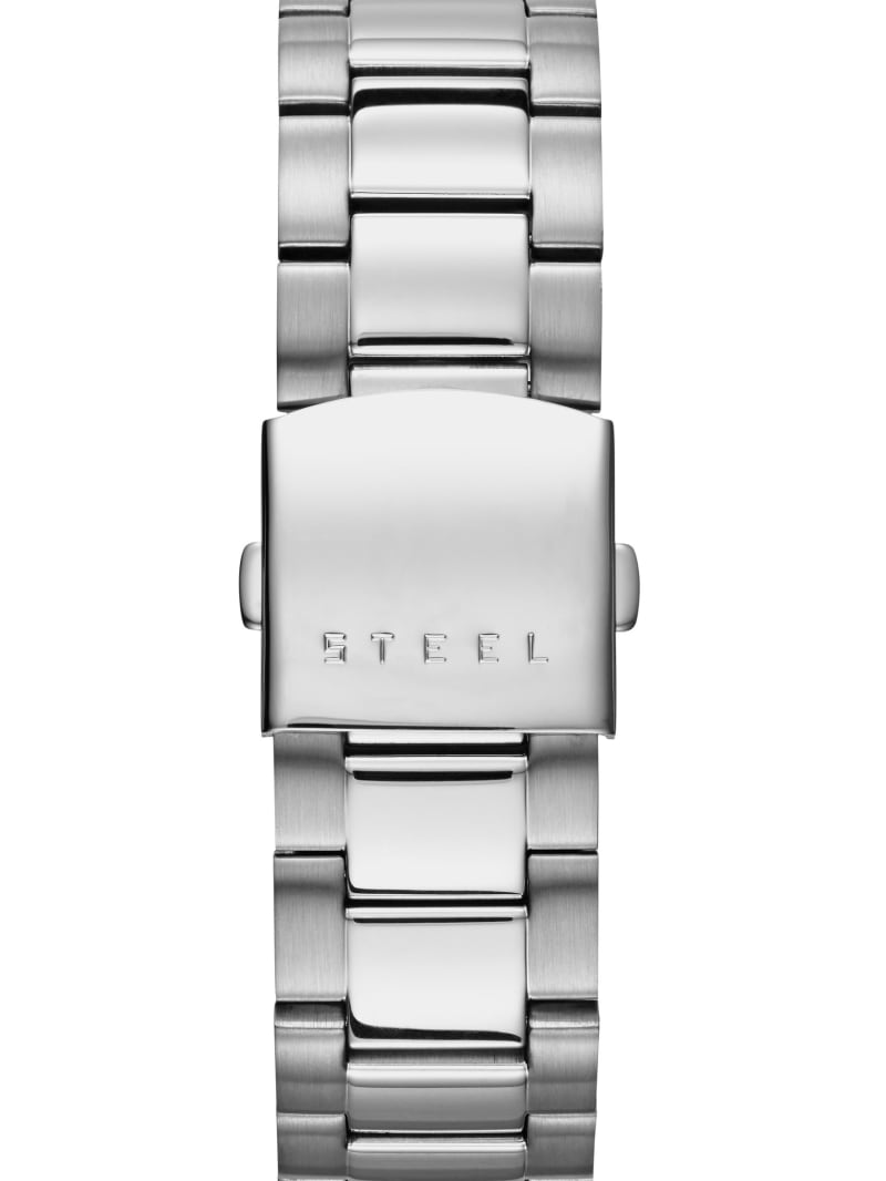 Zegarek Męskie Guess Silver-Tone Klasyczne Srebrne | 1207569-ZE