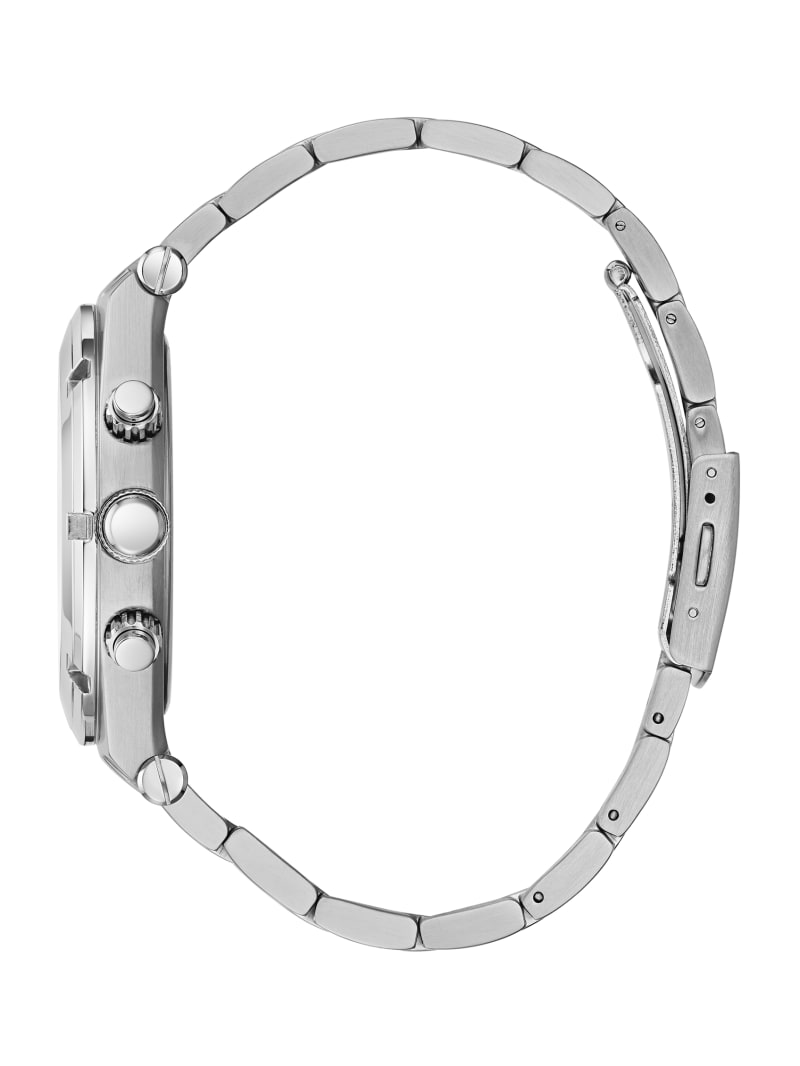 Zegarek Męskie Guess Silver-Tone Wielofunkcyjny Srebrne | 2179085-YL