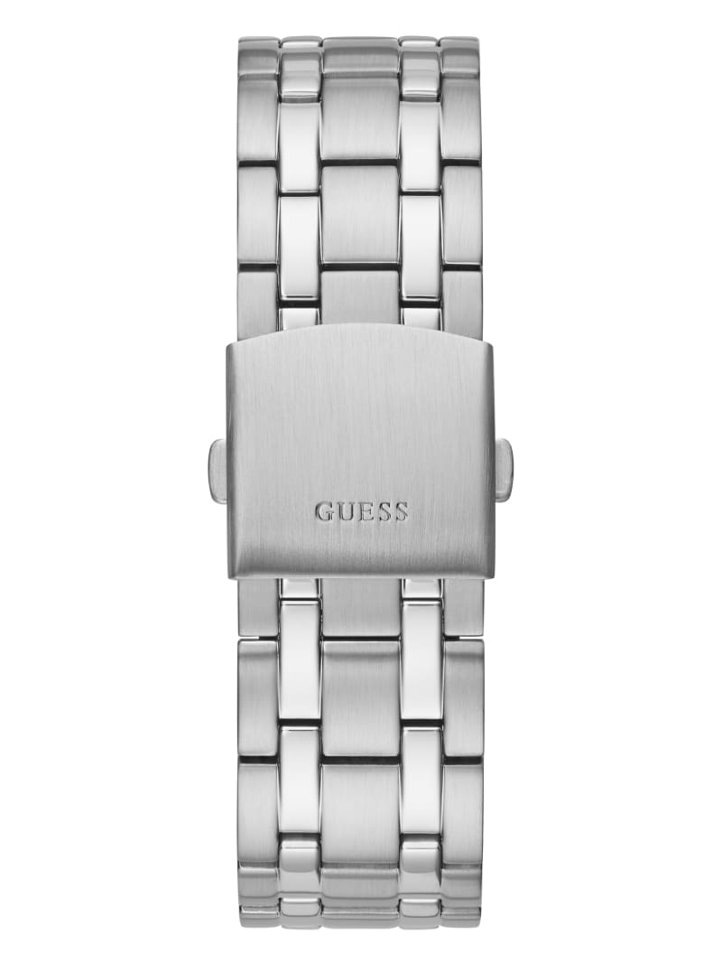 Zegarek Męskie Guess Silver-Tone Wielofunkcyjny Srebrne | 2179085-YL