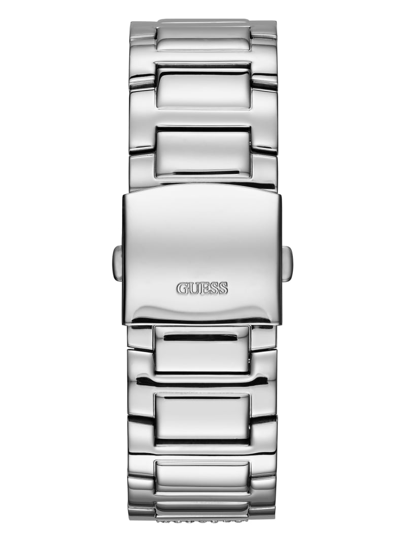 Zegarek Męskie Guess Silver-Tone Wielofunkcyjny Srebrne | 2951837-CG