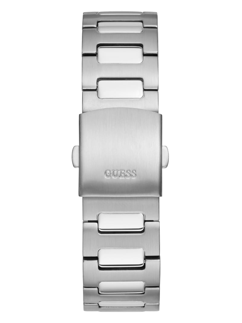 Zegarek Męskie Guess Silver-Tone Wielofunkcyjny Srebrne | 3209876-EH