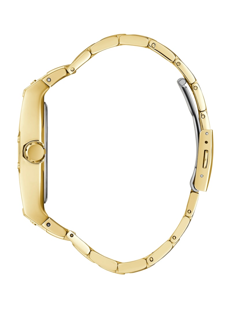 Zegarek Męskie Guess and Gold-Tone Square Wielofunkcyjny Złote | 9846135-GU