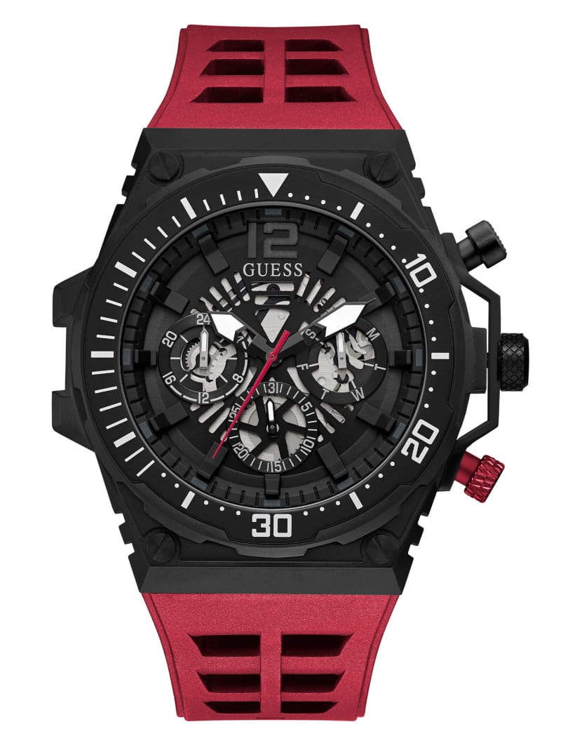 Zegarek Męskie Guess and Red Wielofunkcyjny Czerwone | 6432917-MD