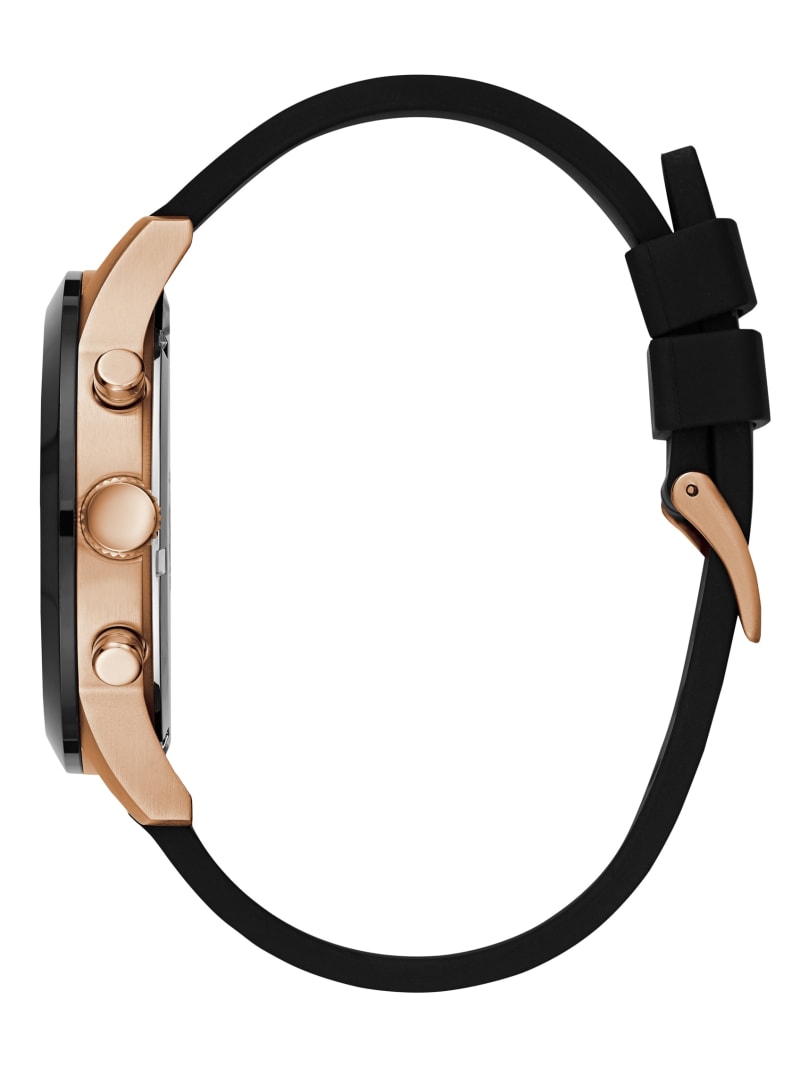 Zegarek Męskie Guess and Rose Gold-Tone Wielofunkcyjny Czarne | 8603975-JN